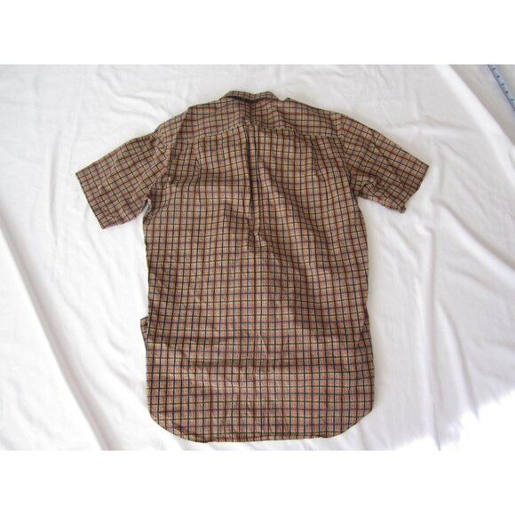Men's Robert Talbott Plaid Button Short Sleeve Shirt Sz S (MT710) - Picture 2 of 7